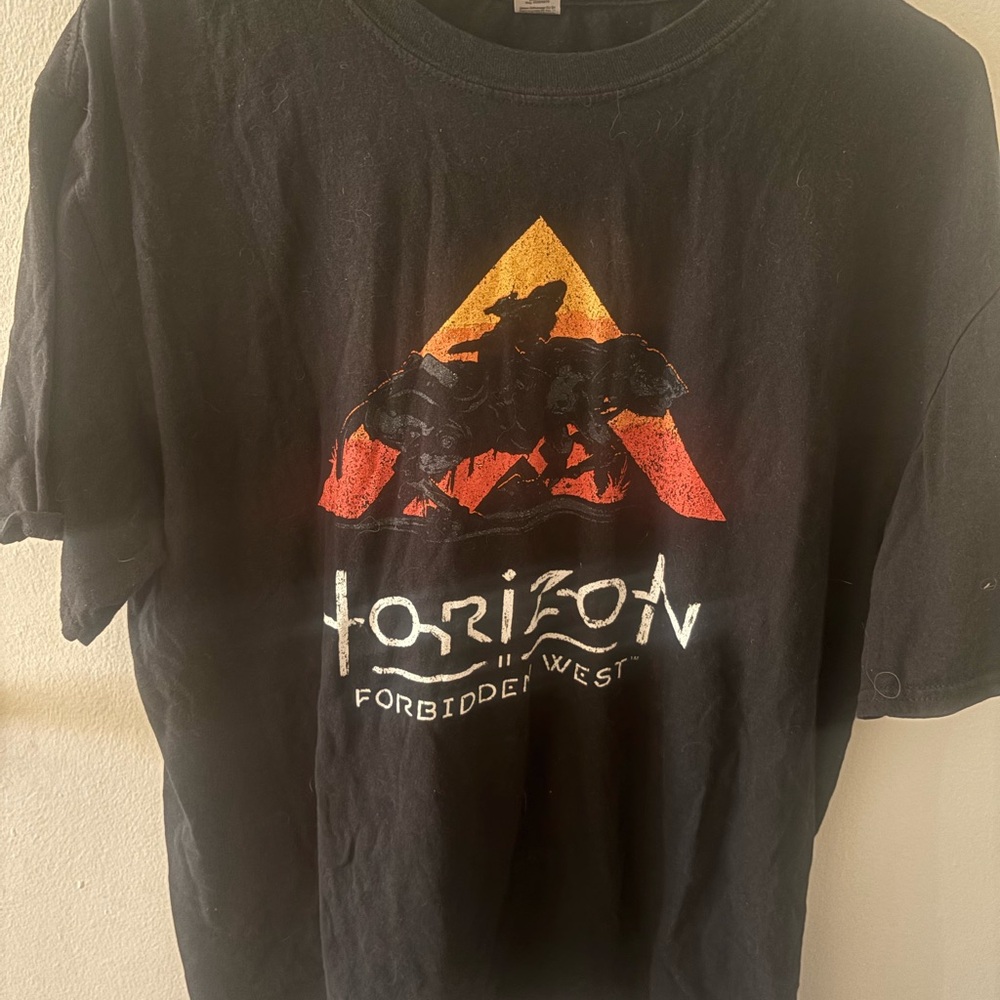 Soft Style Black and Orange Graphic Tee